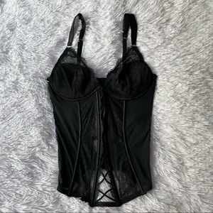 Victoria’s Secret Padded Black Lace Corset